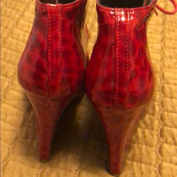 OPENING CEREMONY RARE RED LEOPARD PLATFORM BOOTIES - Picture 4 of 9